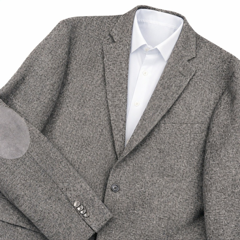J.S.A. Bank 1905 Wool Tweed Sport Coat Blazer Men 46L Gray Heritage Academia